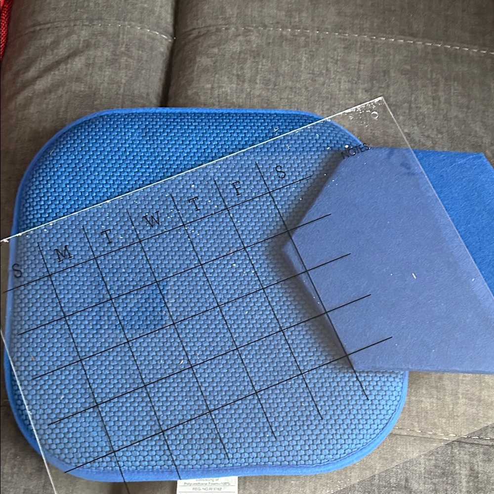 Dorm Bundle - Weekly Planner Acrylic Calendar, Blue seat Cushion and Peg Board
